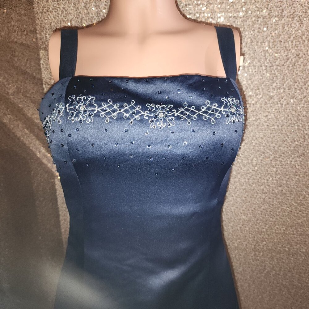 Blue Dress with matching jacket. Formal: Wedding, Prom, Homecoming.